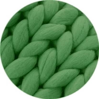 картинка супер толстые нитки из мериноса для вязания пледов руками, цвет: зеленый