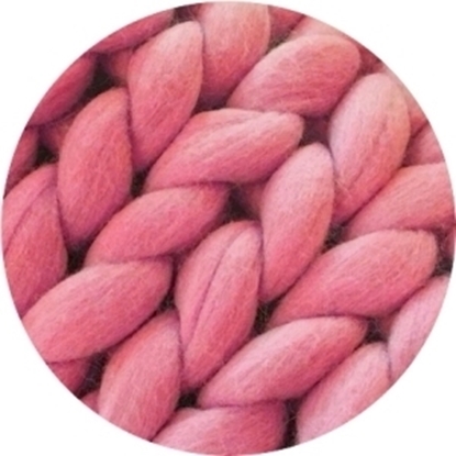 картинка купить пряжу из мериноса для толстого пледа недорого с доставкой цвет: розовый