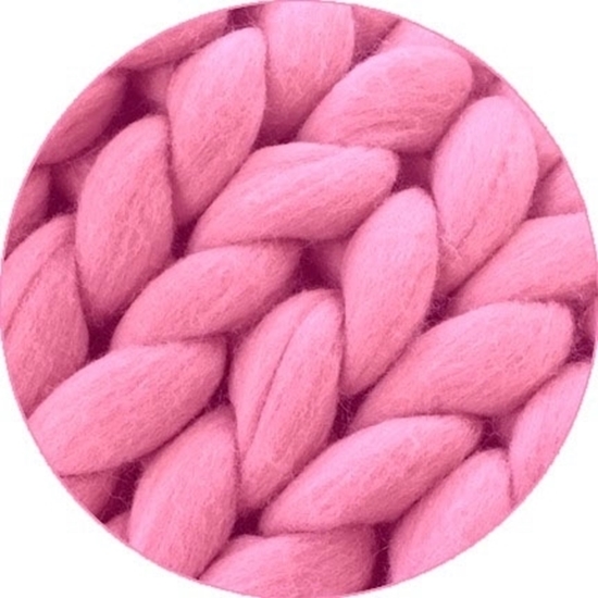 картинка пряжа для толстых пледов из мериноса, цвет:  яркий розовый