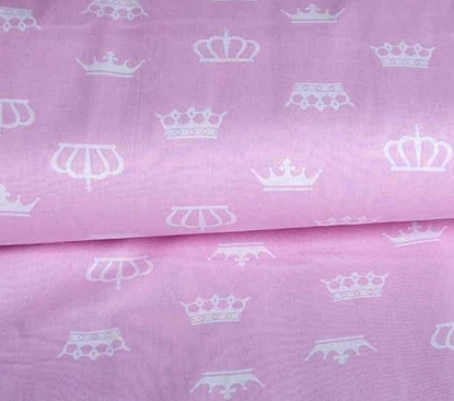 картинка ткань хлопок подклад 50х50см  для вязаной корзины розовый