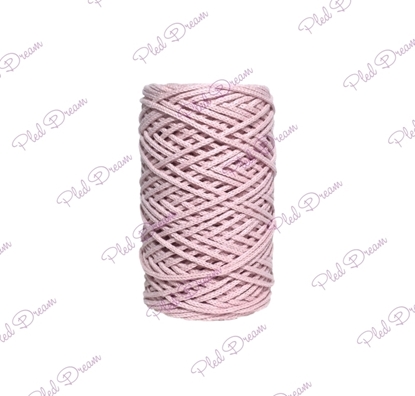 картинка  шнур из хлопка для макраме, хлопковый шнур Dream Cord, состав: 100% хлопок, цвет: пудра