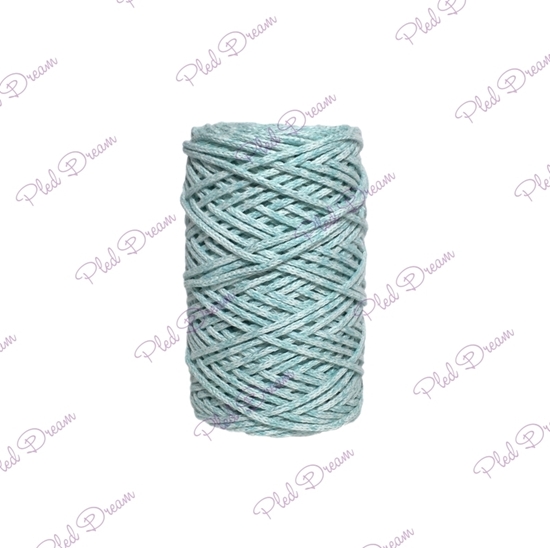картинка шнур хлопковый, цвет: меланж тиффани, шнур из хлопка для вязания, шнур Dream Cord