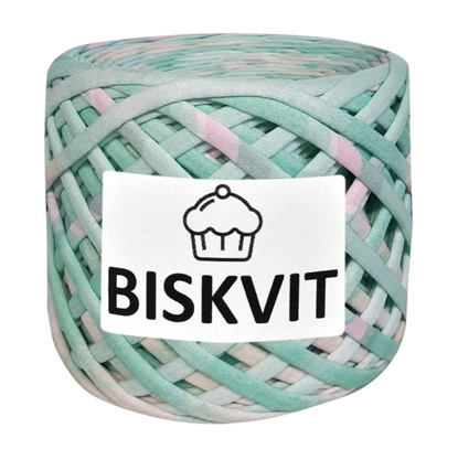 картинка трикотажная пряжа Biskvit цвет: мятный щербет лимитированная коллекция
