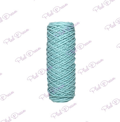 картинка шнур хлопковый цвет: тиффани 3 мм, шнур для вязания из хлопка