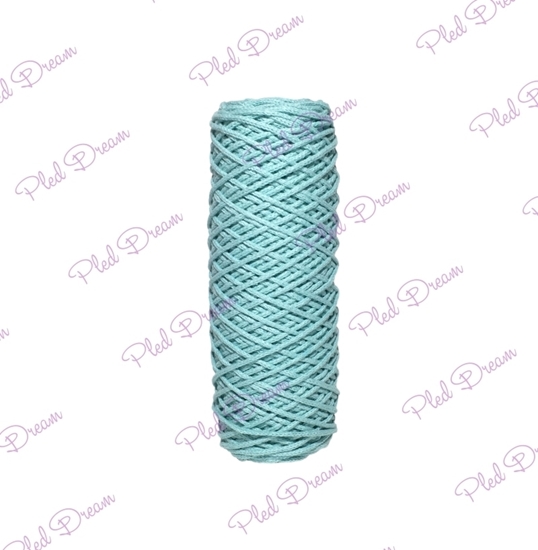 картинка шнур хлопковый цвет: тиффани 3 мм, шнур для вязания из хлопка