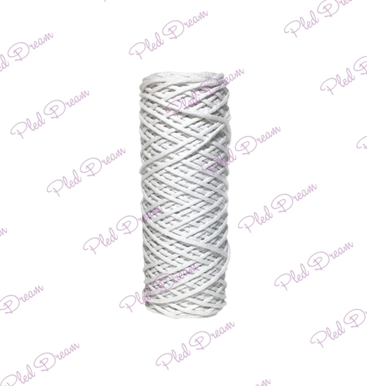 картинка шнур Dream Cord из хлопка,  купить шнур для макраме белый, 3 мм