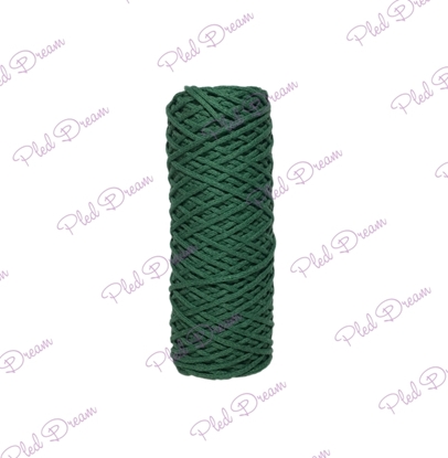 картинка купить шнуры для вязания из хлопка, шнур Dream Cord 3 мм цвет: темно-зеленый