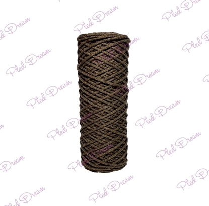 картинка шнур Dream Cord 3 мм для вязания крючком цвет: шоколад из хлопка