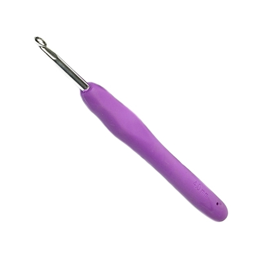 картинка крючки для вязания  №4 с удобной ручкой, крючок с силиконовой ручкой
