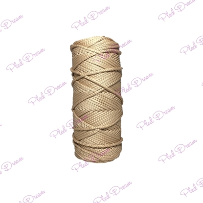 картинка шнуры для вязания купить с доставкой, полиэфирный шнур для плетения и макраме 3мм , цвет: бежевый