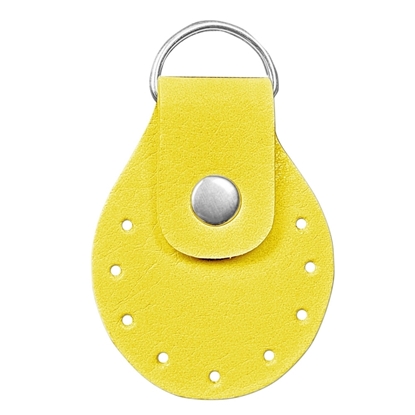 картинка фурнитура для сумок Marmelatta из экокожи цвет: желтый лимон, для рюкзаков и сумок из трикотжаной пряжи