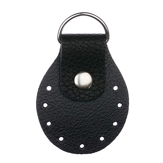 картинка фурнитура кожаная для вязания сумок и рюкзаков из пряжи и шнура , заказать в интернет-магазине с доставкой, цвет: черный