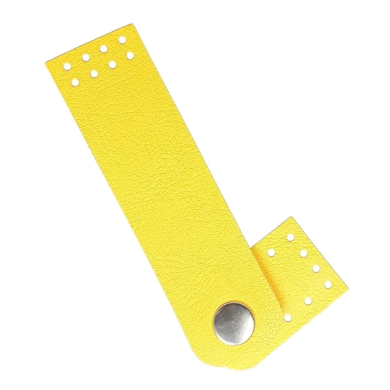 картинка пришивная застежка на кнопке для вязаной сумки в наличии в интернет-магазине , цвет: желтый лимон