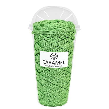 картинка шнур полиэфирный Caramel цвет трава нежно-салатовый шнур в наличии по низкой цене