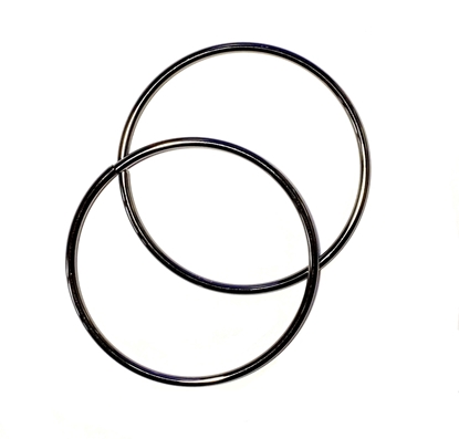 картинка круглая ручка комплект для вязаной сумки из шнура, металл, цвет: черный никель купить недорого