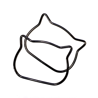картинка  фурнитура для вязаных сумок металлическая ручка кот черный никель  для летней сумки