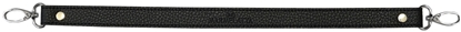 картинка ручка из экокожи для сумки  с карабинами 44см цвет: черный
