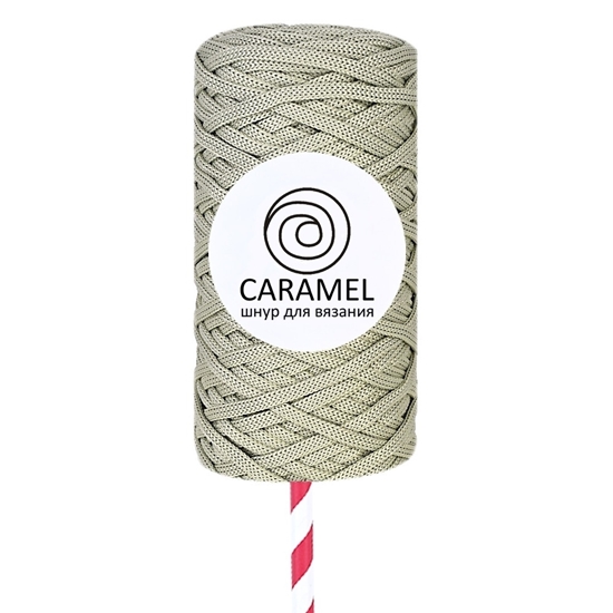 картинка шнур полиэфирный цвет солома, шнур 5мм Карамель (Caramel)