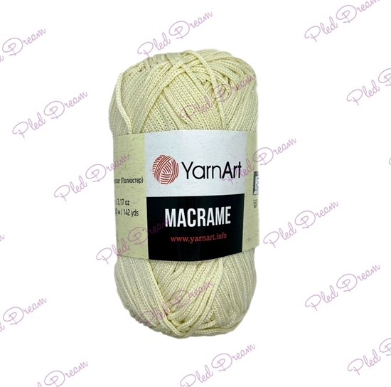 картинка полиэфирный шнур для макраме YarnArt Macrame 137 (сливочный) купить в Москве