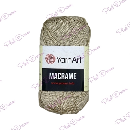 картинка полиэфирный шнур для макраме и вязания крючком YarnArt Macrame 166, цвет: бежевый, кремовый