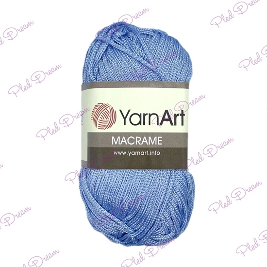 картинка полиэфирный шнур YarnArt Macrame 133 (небо) , цвет:  голубой