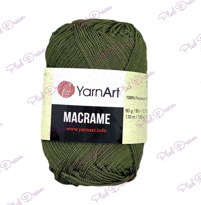картинка полиэфирный шнур YarnArt Macrame 164 (хаки), цвет: темно-зеленый, оливковый