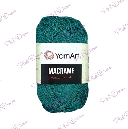 картинка шнур 2мм YarnArt Macrame 158 (морская волна) цвет изумрудный полная палитра в наличии