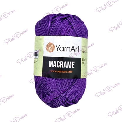 картинка  YarnArt Macrame 167 (пурпурный) шнур полиэфирный для макраме 2мм , фиолетовый, темно-фиолетовый