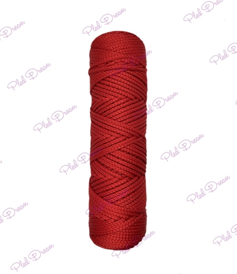 картинка шнур полиэфирный красный 3мм купить в  Москве