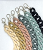 картинка цепочки пластиковые для вязаных сумок из трикотажной пряжи и шнура