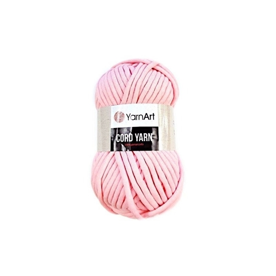 картинка YarnArt Cord Yarn 762 цвет: светло-розовый, трикотажный шнур с наполнителем из полиэстера