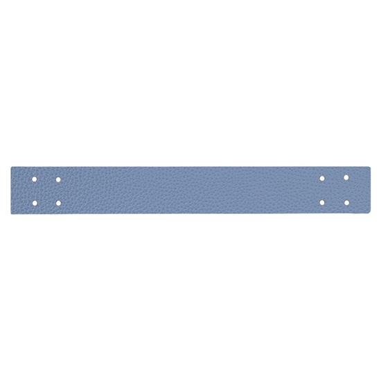 картинка ручка из экокожи 4х30см для вязаной корзины из трикотажной пряжи и шнура , цвет: джинс , серо-голубой купить с доставкой