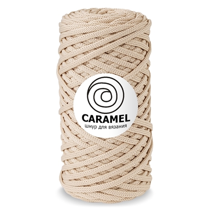 картинка шнур Caramel цвет какао полиэфирный шнур заказать в интернет-магазине