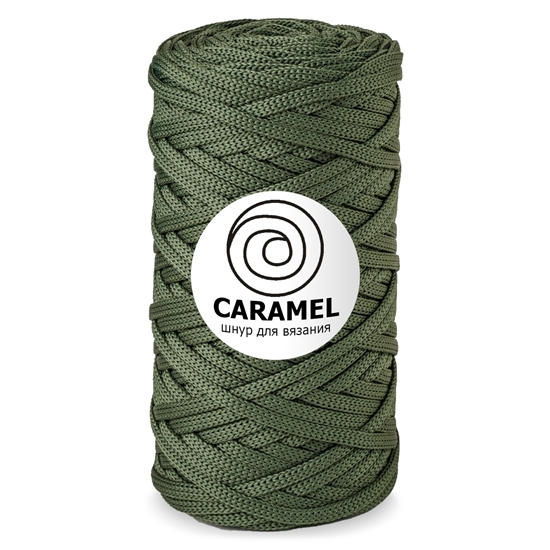картинка шнур полиэфирный 5 мм Карамель (Caramel) цвет: оливковый