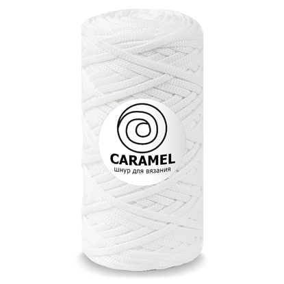 картинка шнур полиэфирный 5мм Caramel (Карамель), новинка, цвет белоснежный кокос