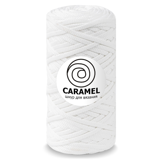 картинка шнур полиэфирный 5мм Caramel (Карамель), новинка, цвет белоснежный кокос
