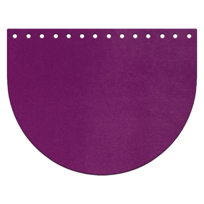 картинка крышка бархатная овальная для вязания сумок крючком из шнура, джута и пряжи. Цвет: виноградный бархат, размер:15х20см, Наличие Москва