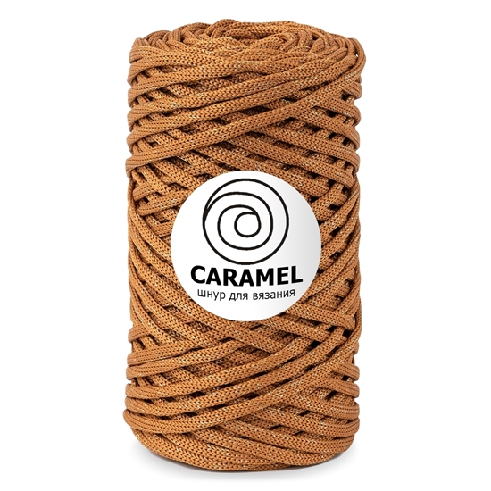 картинка шнур Caramel (Карамель) 5мм, полиэфирный шнур для вязания крючком, цвет: Рождественский пряник