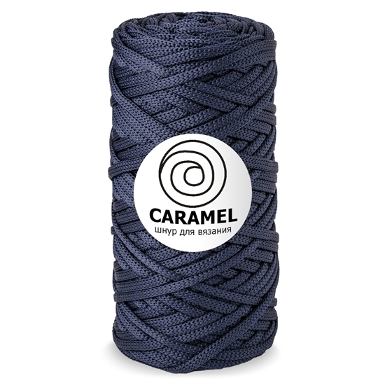 картинка шнур полиэфирный Caramel (Карамель) 5мм цвет Индиго в наличии купить в интернет - магазине с доставкой