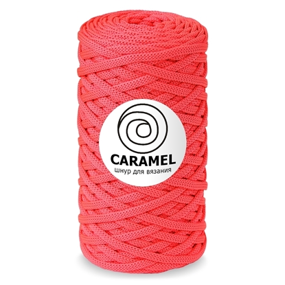картинка шнур полиэфирный Карамель (Caramel) 5мм  цвет: коралл купить с доставкой
