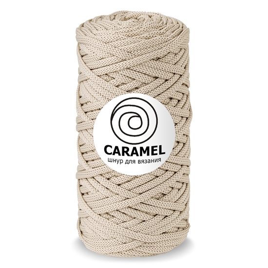 картинка шнур полиэфирный 5 мм в наличии шнуры Caramel (Карамель) цвет: крем-брюле