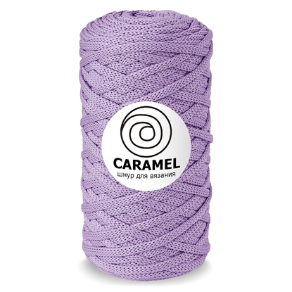 картинка шнур Caramel (Карамель) цвет Лаванда купить недорого шнуры для вязания крючком сумок, рюкзаков и корзин. Полиэфирный шнур 5мм для макраме