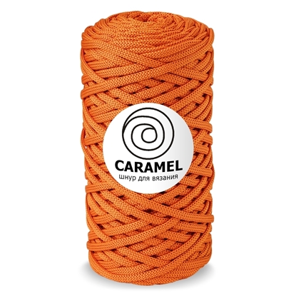 картинка шнур Caramel (Карамель) , цвет мандарин купить с доставкой недорого в Москве для вязания и макраме