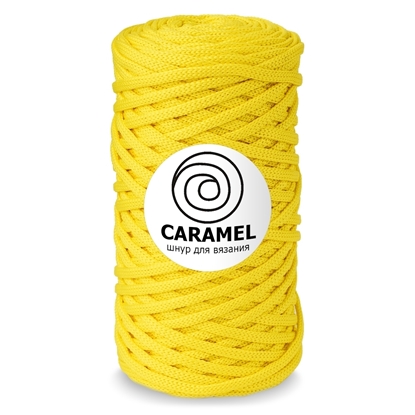картинка полиэфирный шнур Caramel (Карамель) 5 мм, цвет: тропики, ярко-желтый купить в Москве