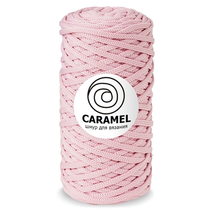картинка полиэфирный шнур Caramel (Карамель) цвет Пастила, светло-розовый  купить недорого с доставкой