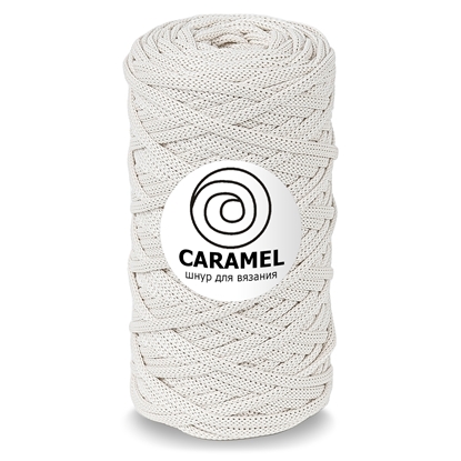 картинка полиэфирный шнур Карамель (Caramel) 5 мм, цвет: сливки, купить в Москве с доставкой