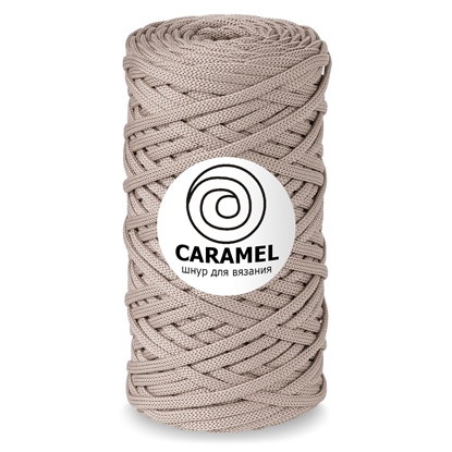 картинка шнур  полиэфирный  5 мм Карамель (Caramel) цвет Моккачино