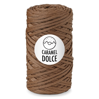 картинка полиэфирный шнур 4мм  Caramel Dolce ( Карамель Дольче) цвет: Брауни,  коричневый купить в Москве