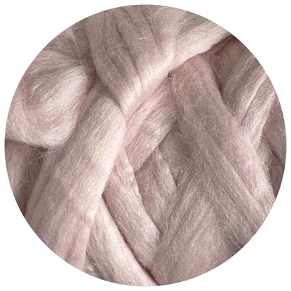 картинка шерсть мериноса полутонкая для валяния и фелтинга, цвет: бледно-розовый , пудра
