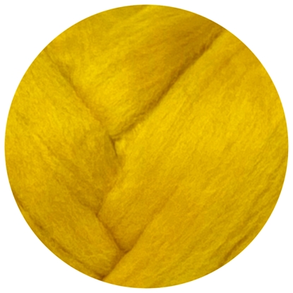 картинка 100% шерсть мериноса полутонкая для валяния и фелтинга, цвет: темно-желтый